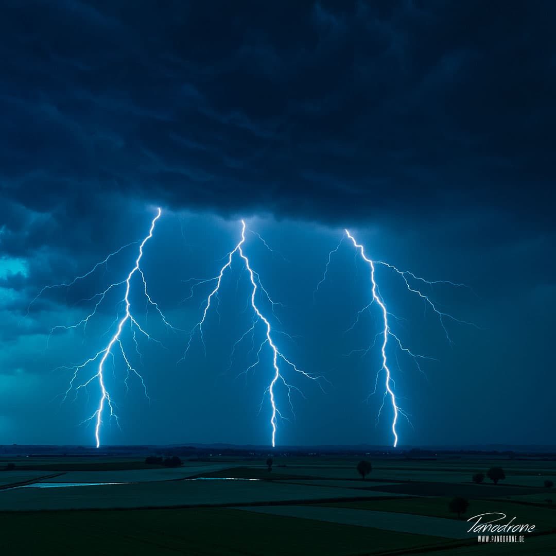 Gewitter Luftaufnahme